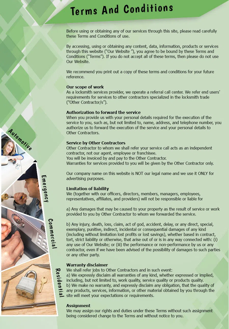 Lock Safe Services Des Moines, IA 515-325-0151 - TermsAndConditions-2